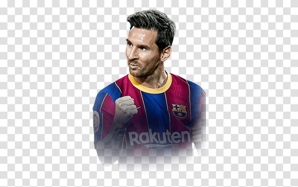 Lionel Messis Ultimate Team History Messi Fifa 21, Person, Clothing, Face, Man Transparent Png