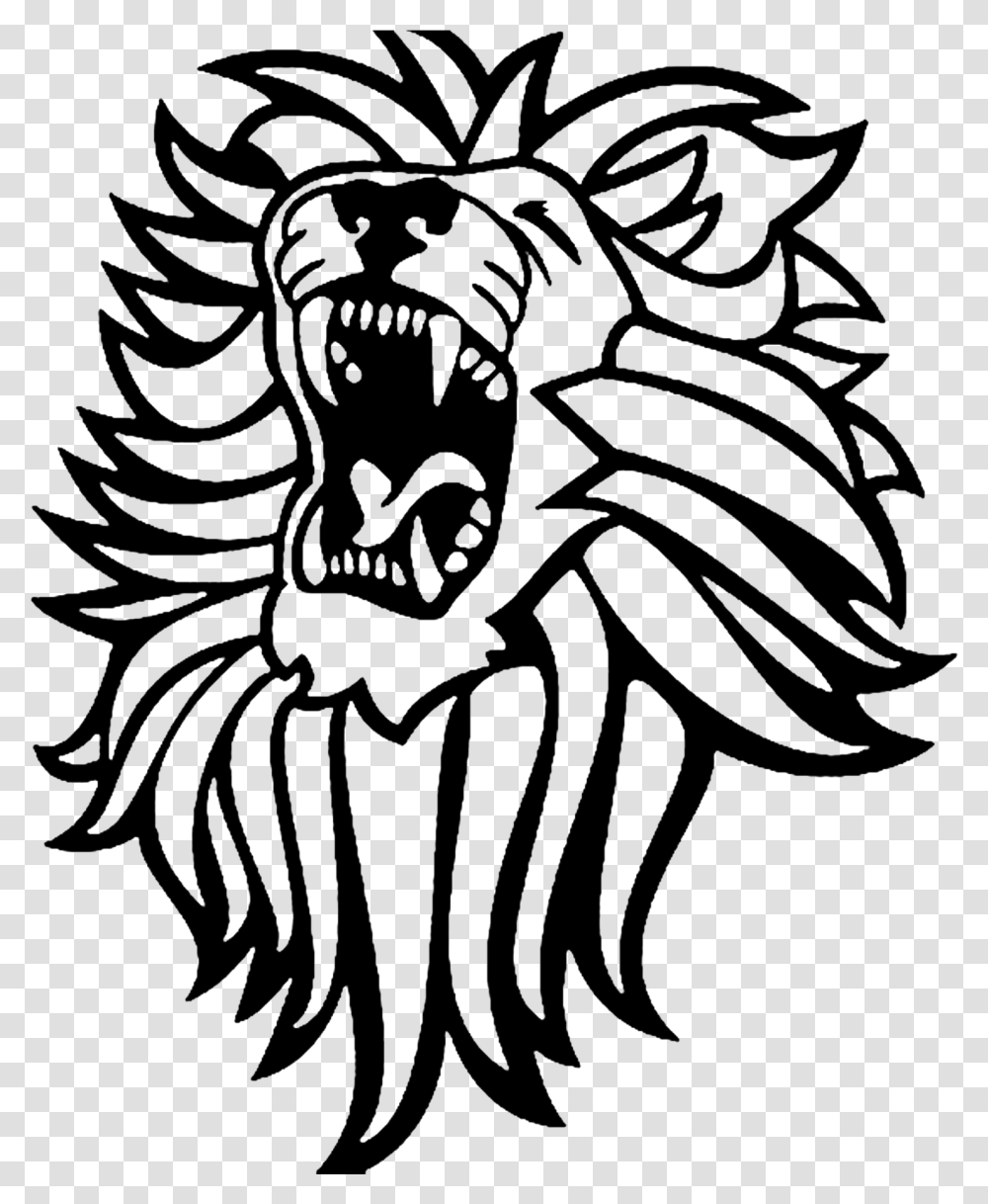 Lioness Roar Hd Roaring Lion Clipart, Painting, Drawing, Stencil Transparent Png
