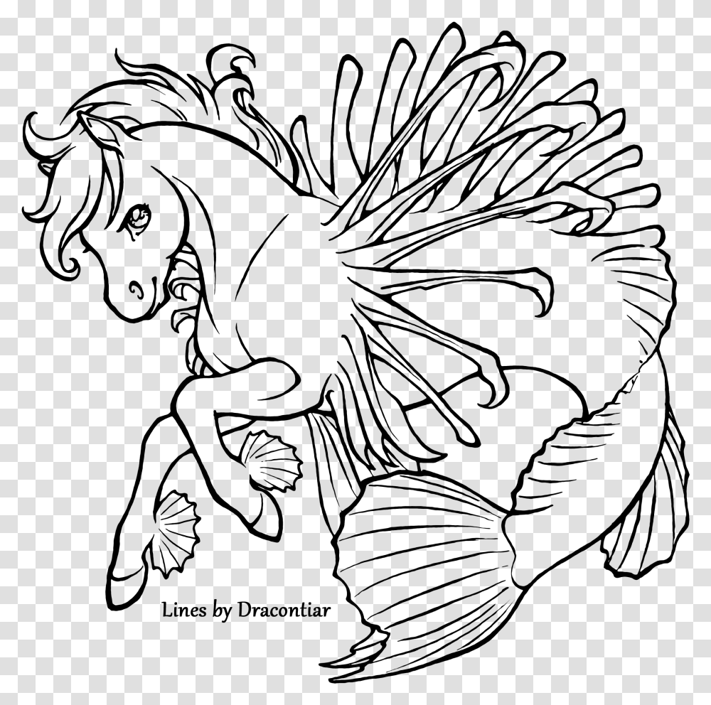 Lionfish Coloring, Gray, World Of Warcraft Transparent Png