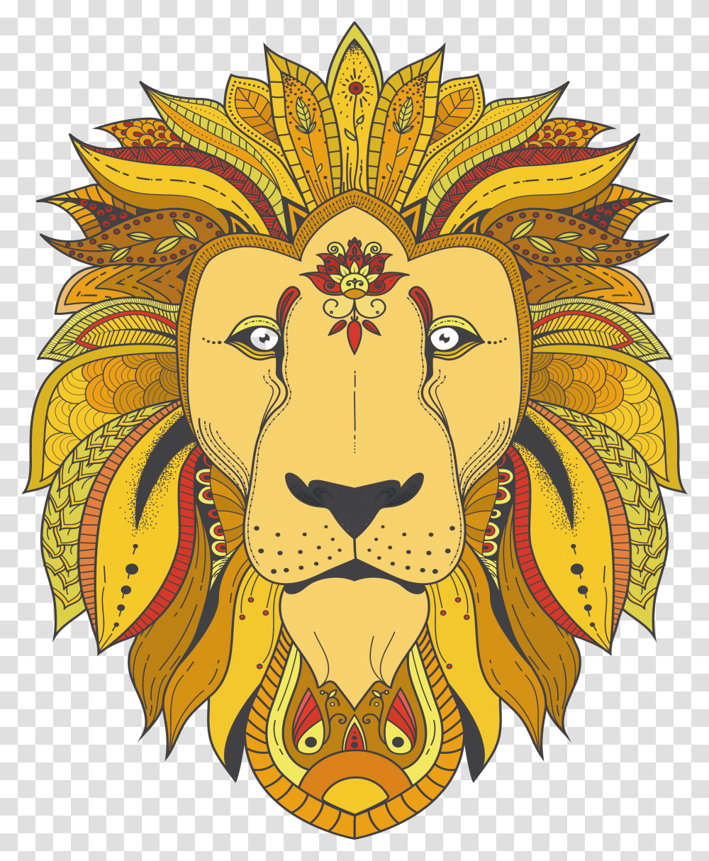 Lionhead Rabbit Lion's Head Illustration Colorful Tshirt Printed Design, Pattern, Face Transparent Png