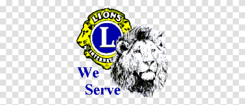 Lions Club We Serve Logo, Word, Label Transparent Png