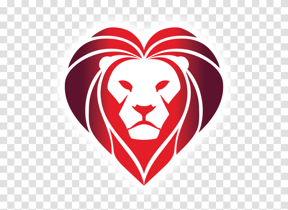 Lions Head Icon, Heart, Plant, Label Transparent Png