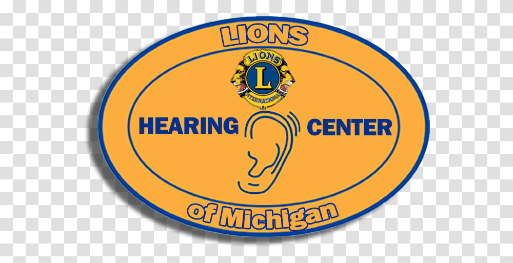 Lions Hearing Center Of Michigan Lions Club, Label, Logo Transparent Png
