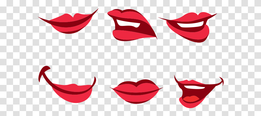 Lips Clipart Pursed Lip Cartoon Mouth Smile Girl, Plant, Petal, Flower, Blossom Transparent Png