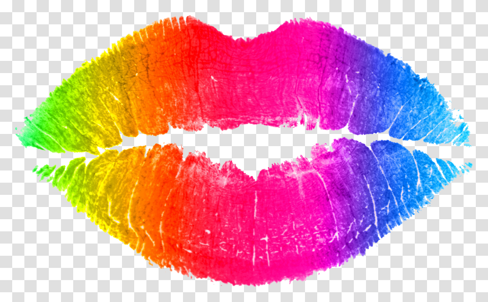 Lips Clipart Rainbow Rainbow Lips Transparent Png