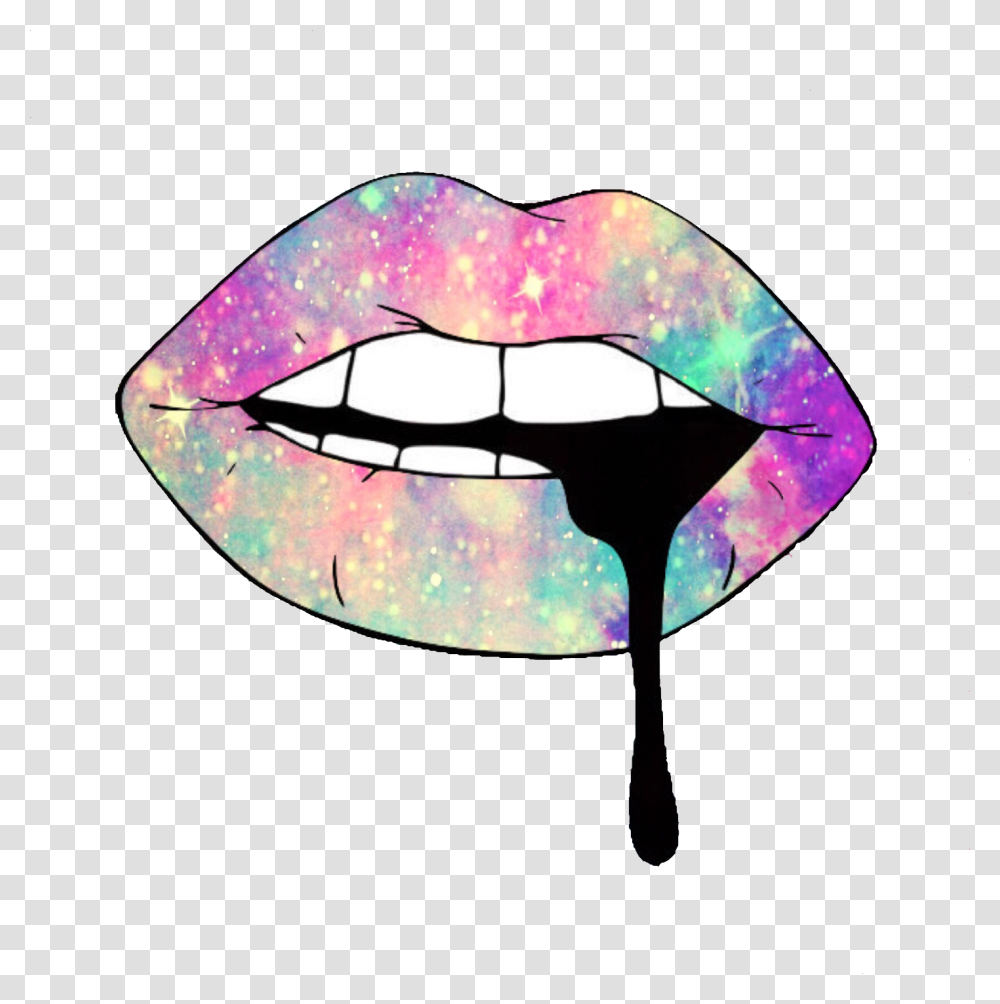 Lips Colorful Neon Ftestickers Tumblr Freestickers, Lamp, Mouth, Teeth, Tongue Transparent Png