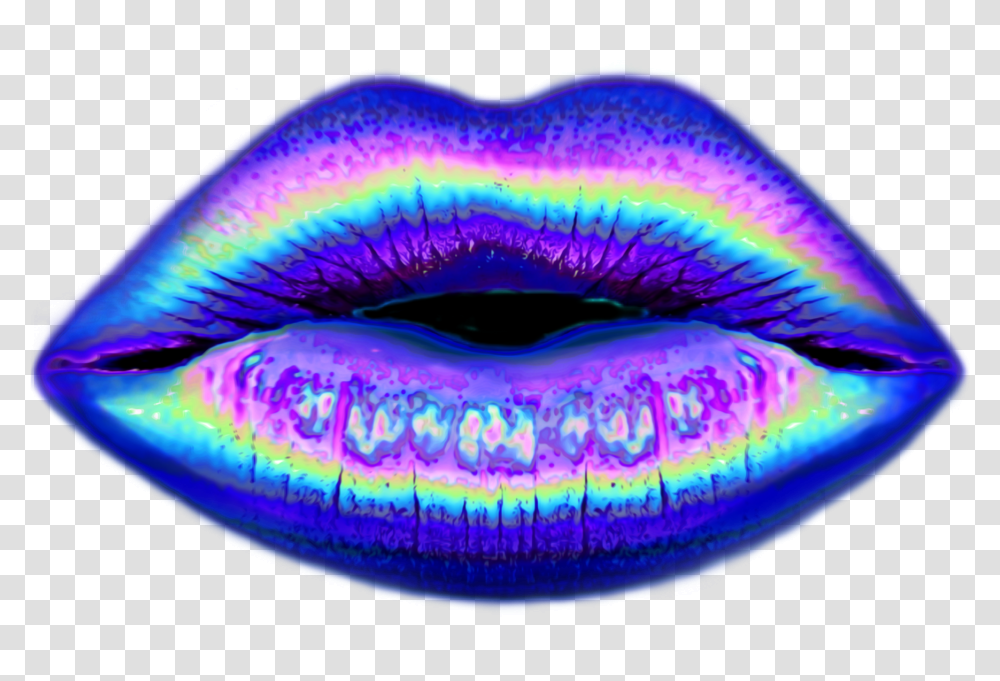 Lips Holographic Aesthetic Background Color Dream Background Cool Color Aesthetic Transparent Png