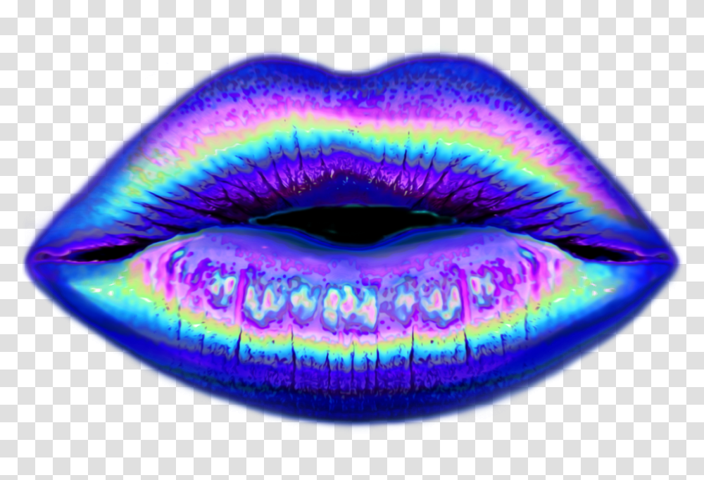 Lips Holographic Aesthetic Background Color Dream Mascara, Mouth, Light Transparent Png