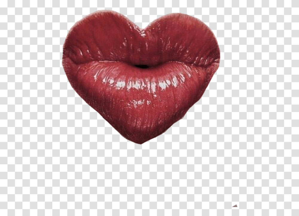 Lips Kiss Cute Red Lips, Mouth, Teeth, Tongue, Lipstick Transparent Png