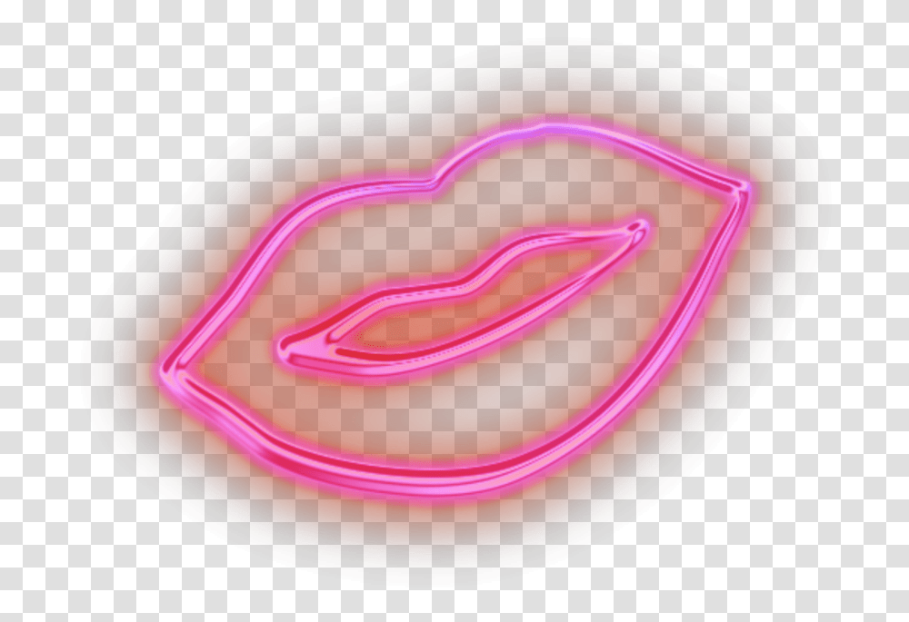 Lips Labios Neon Pink Rosa Lip Gloss, Light, Accessories, Accessory, Jewelry Transparent Png