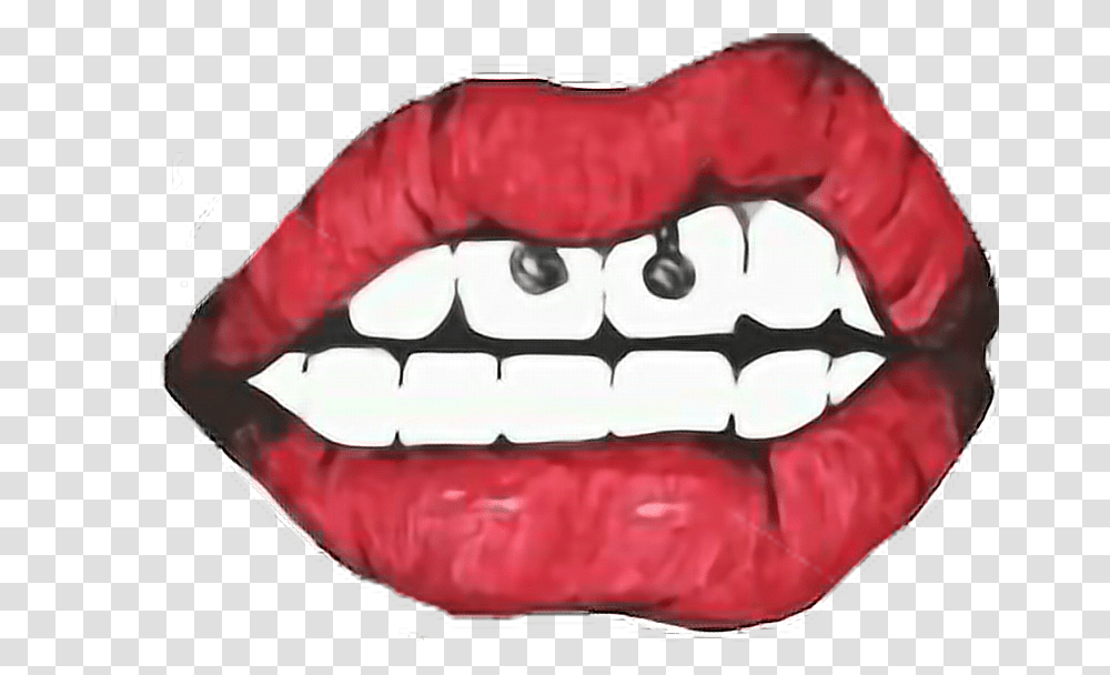 Lips Lipart Lipsticks Lipsense Redlips Lip Lipgloss Desenhos De Boca Com Piercing, Teeth, Mouth, Person, Human Transparent Png
