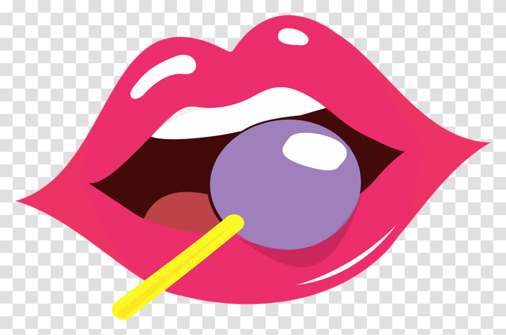 Lips Passion Candy Art Mouth Women Fashion, Food, Sweets, Confectionery, Lollipop Transparent Png