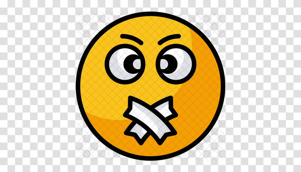 Lips Sealed Emoji Icon Happy, Symbol, Text, Logo, Number Transparent Png