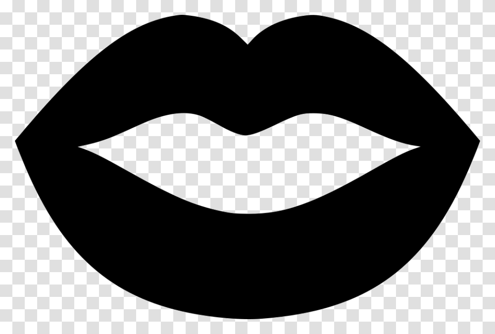 Lips Star Icons In Black, Mustache, Tape, Stencil Transparent Png