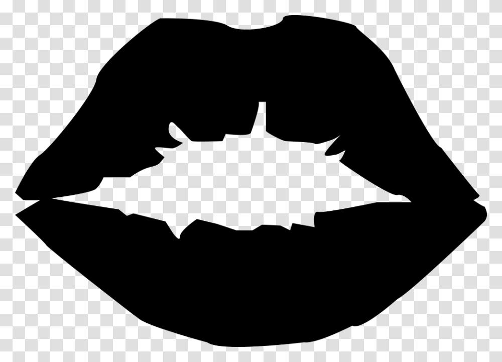 Lips, Stencil, Silhouette, Mustache, Tar Transparent Png