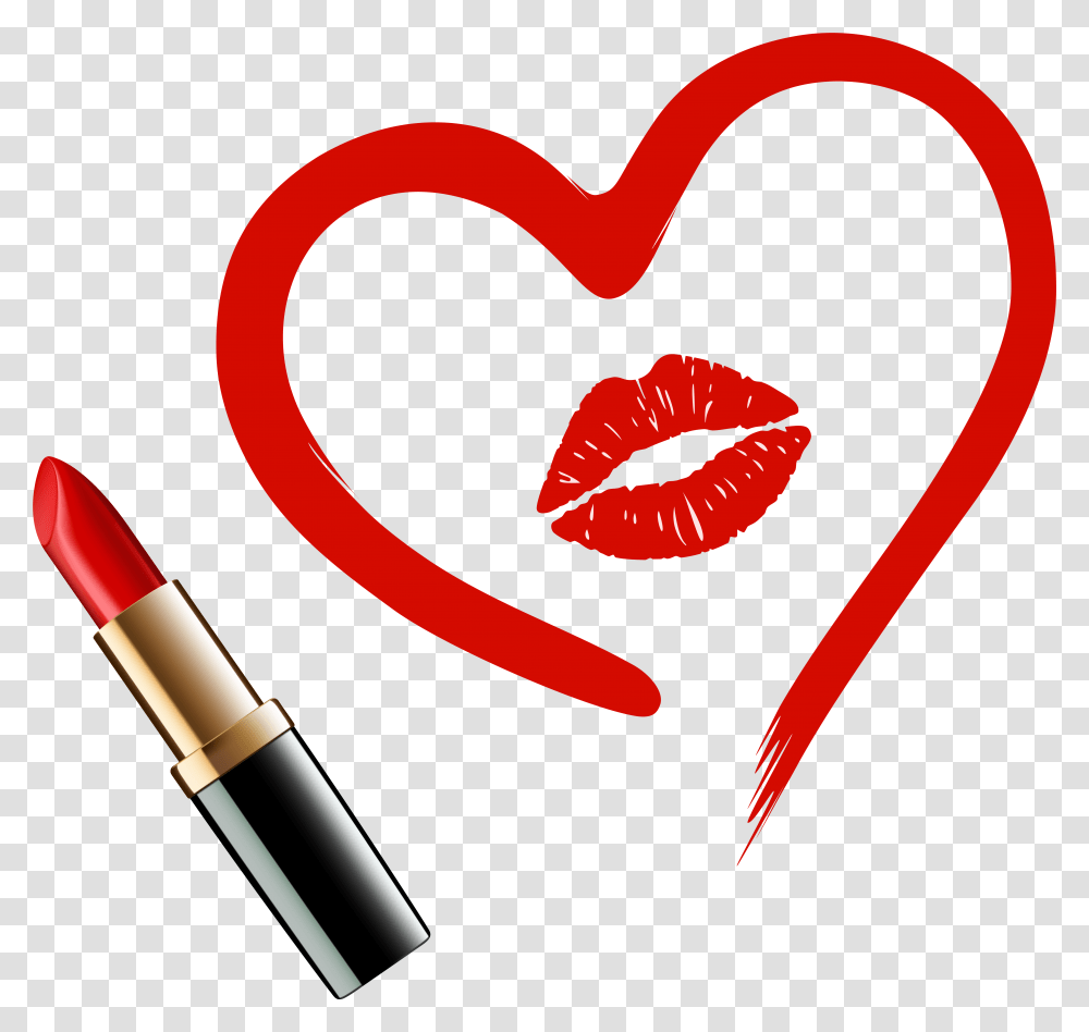 Lipstick Heart Lipstick, Cosmetics Transparent Png