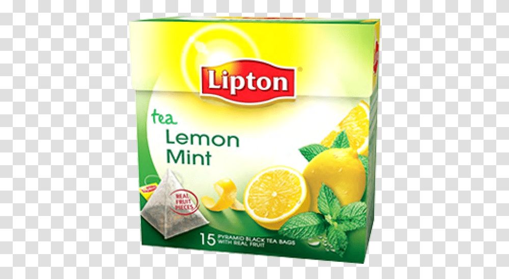 Lipton Lemon Mint Tea, Beverage, Drink, Juice, Lemonade Transparent Png