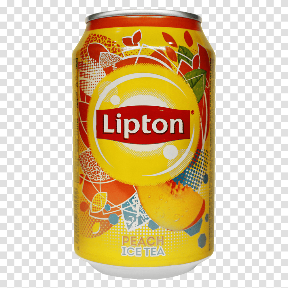 Lipton Peach Iced Tea Can, Beverage, Drink, Beer, Alcohol Transparent Png