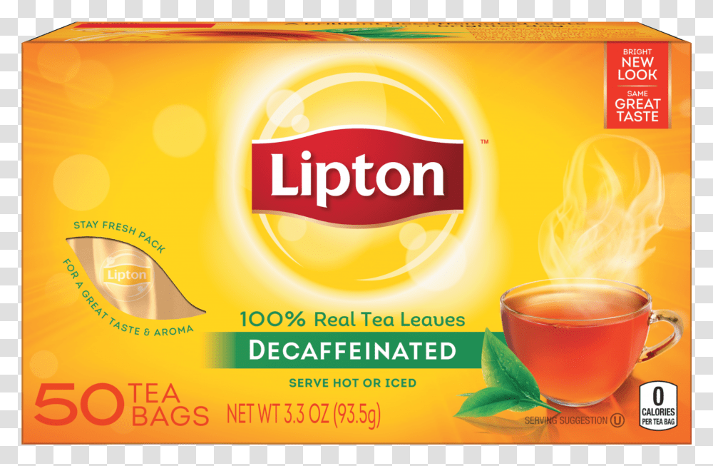 Lipton Tea Lipton Decaffeinated Tea Transparent Png