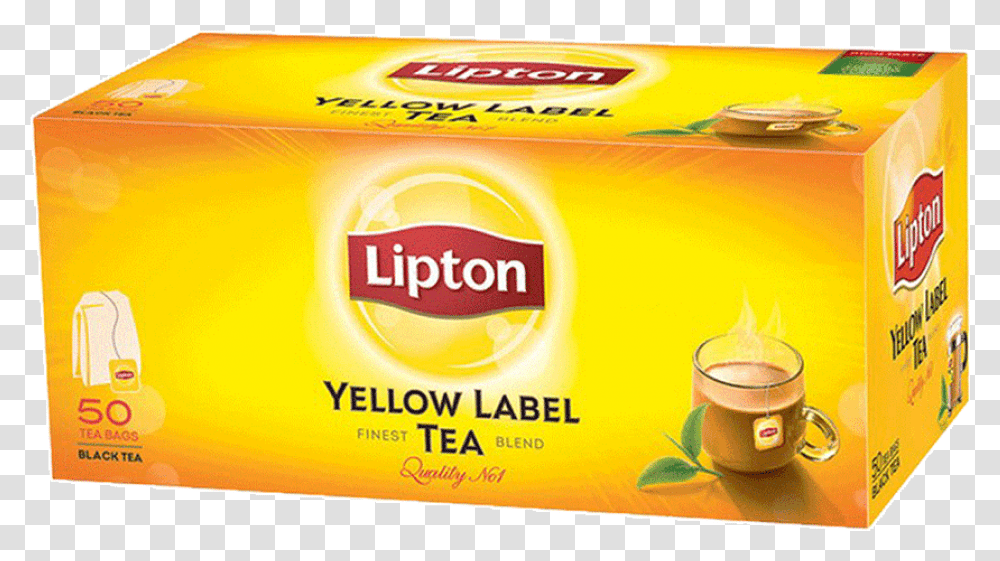 Lipton Tea Yellow Label 50 Tea Bags 100 Gm Lipton Tea 50 Bags, Plant, Vase, Jar, Pottery Transparent Png