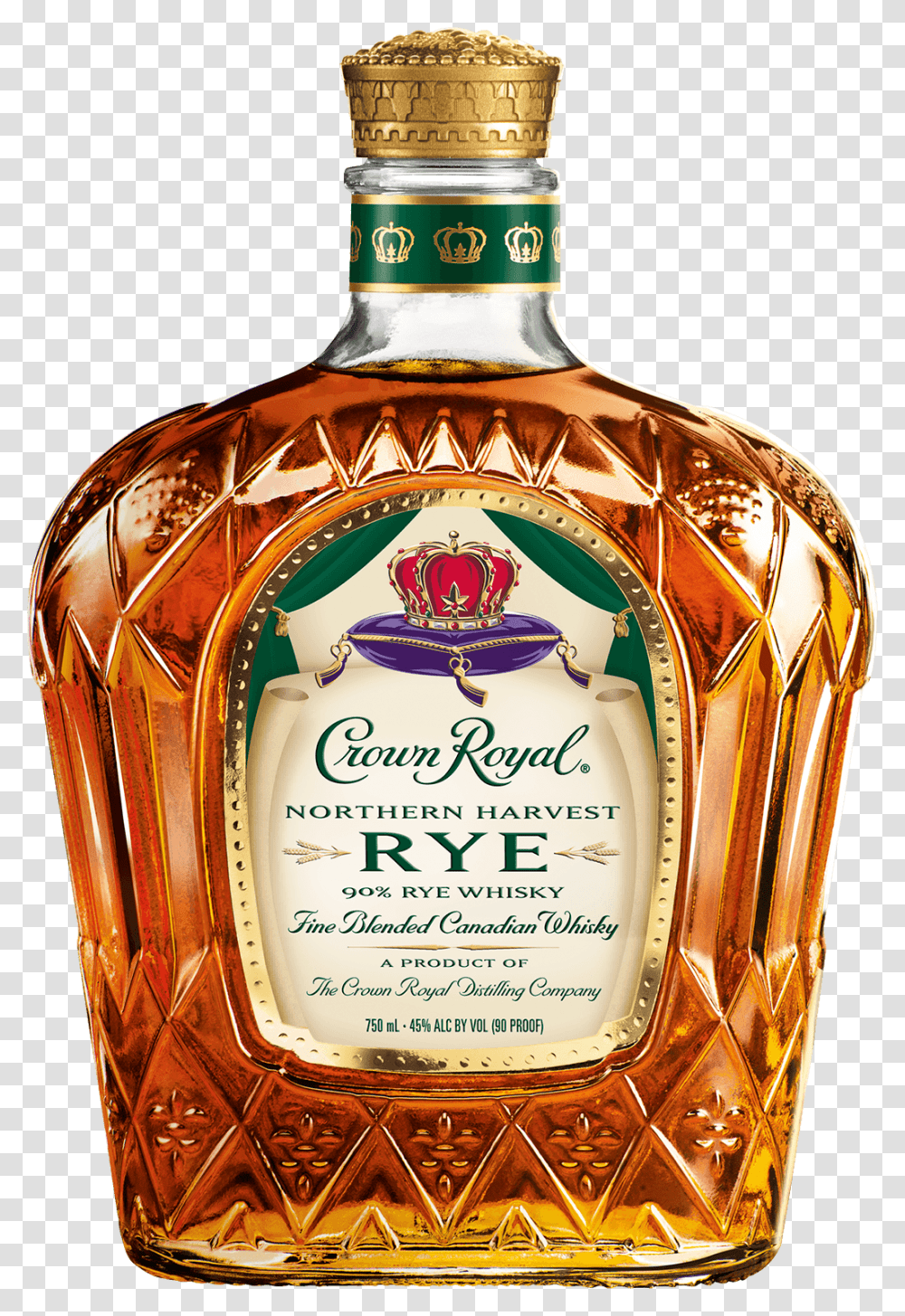 Liqueurdrinkdistilled Whiskeyscotch Whiskycanadian Crown Royal Rye Whiskey, Liquor, Alcohol, Beverage, Label Transparent Png