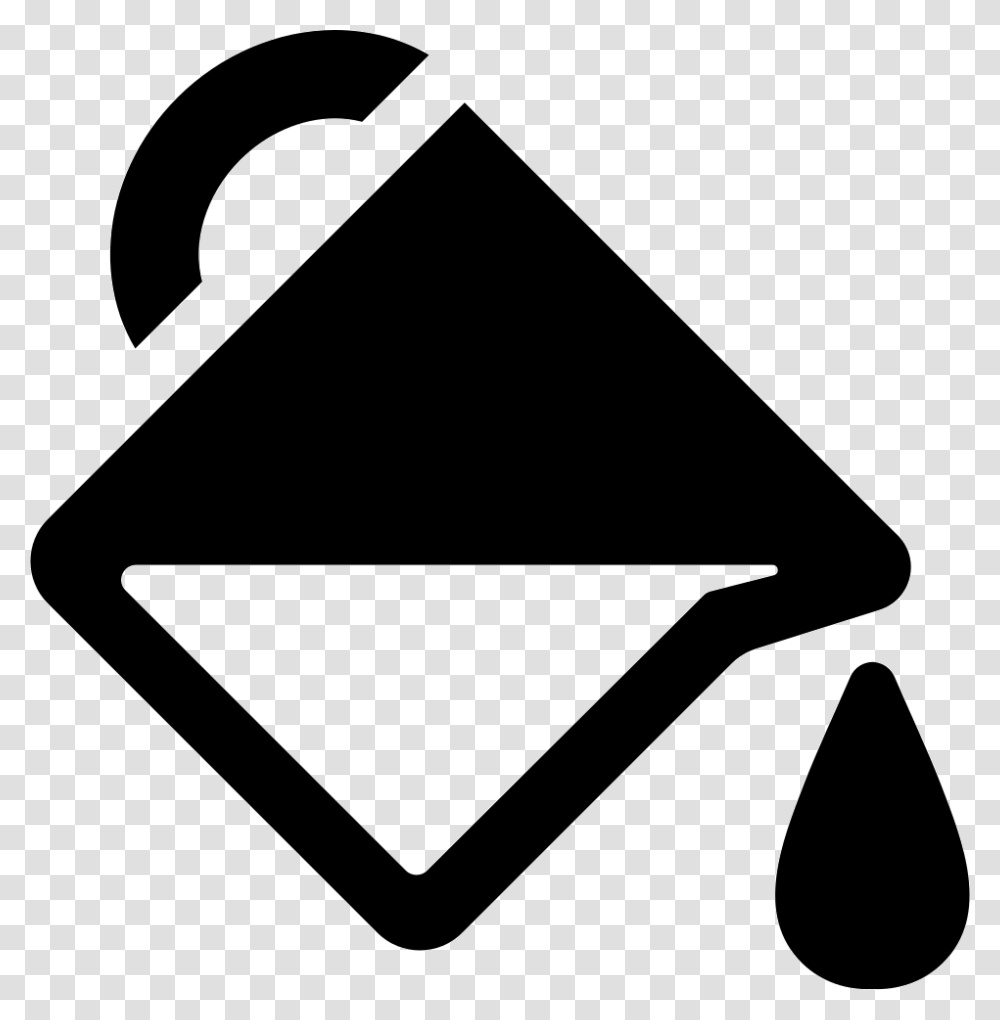 Liquid Drop Falling Of A Cup Falling Liquid Icon, Label, Triangle Transparent Png