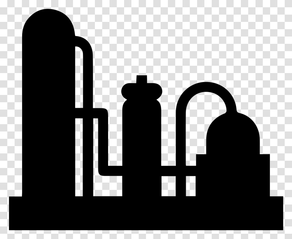Liquified Petroleum Gas Icon, Factory, Building, Silhouette, Refinery Transparent Png