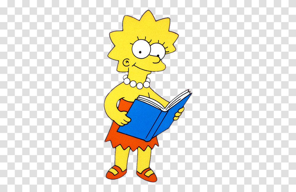 Lisa Simpson Reading Lisa Simpson, Student Transparent Png