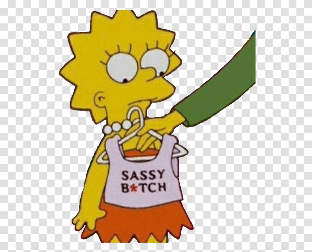 Lisa Simpsons Simpson Sassy Aesthetic Cartoon Aesthetic Simpsons, Label, Sticker Transparent Png