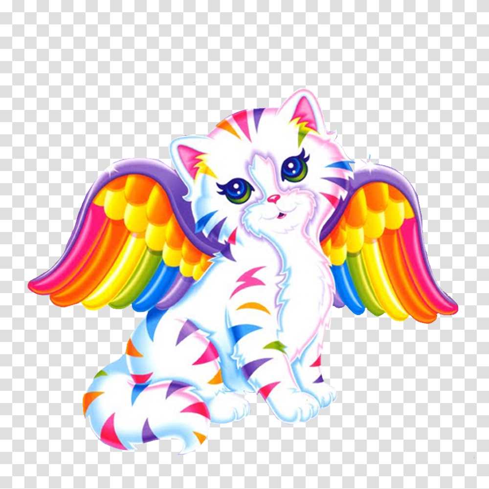 Lisafrank Kidcore Scenecore Rainbows Cat Freetoedit, Toy, Angel Transparent Png