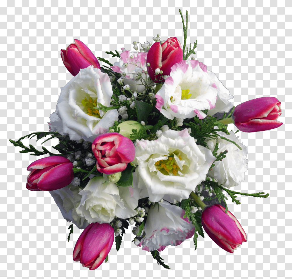 Lisianthus And Tulip Flower Pot, Plant, Flower Bouquet, Flower Arrangement, Blossom Transparent Png