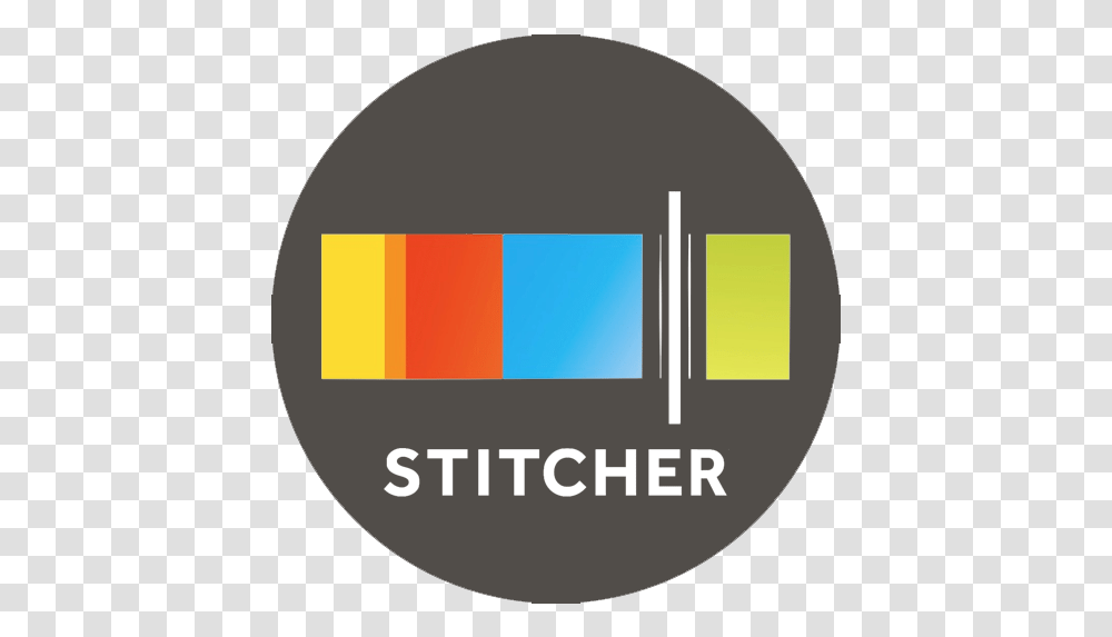 Listen Here Clocking In Stitcher Circle Logo, Text, Label, Symbol, Trademark Transparent Png