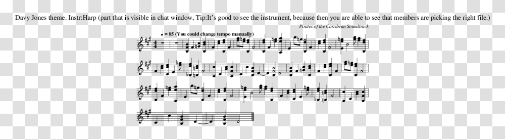 Listen To Davy Jones Theme Sheet Music Transparent Png