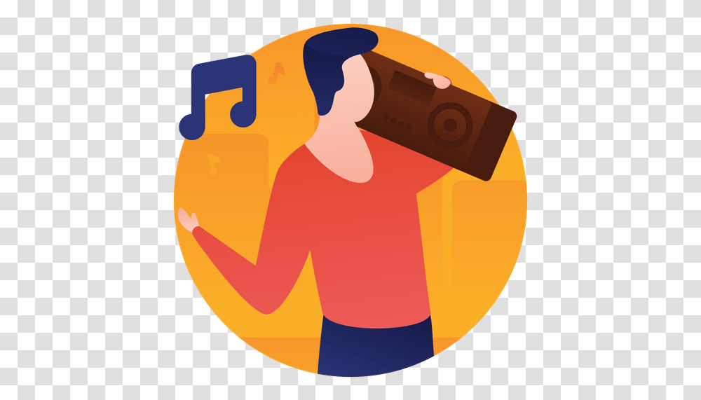 Listening Music Icon Of Gradient Style Available In Svg Listening Music Vector, Outdoors, Nature, Leisure Activities, Beverage Transparent Png