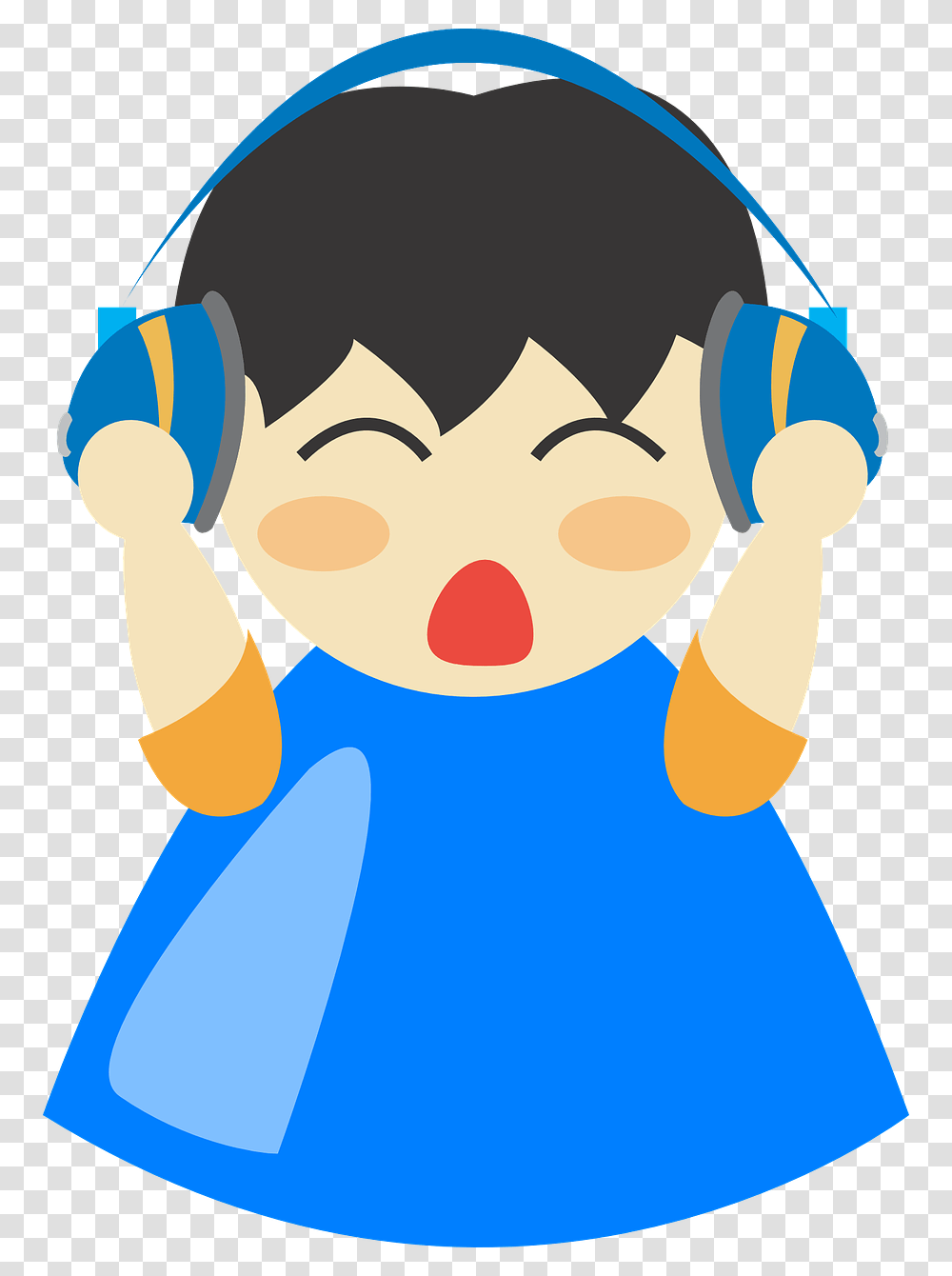 Listening To Music Cartoon, Face, Electronics, Head, Photography Transparent Png