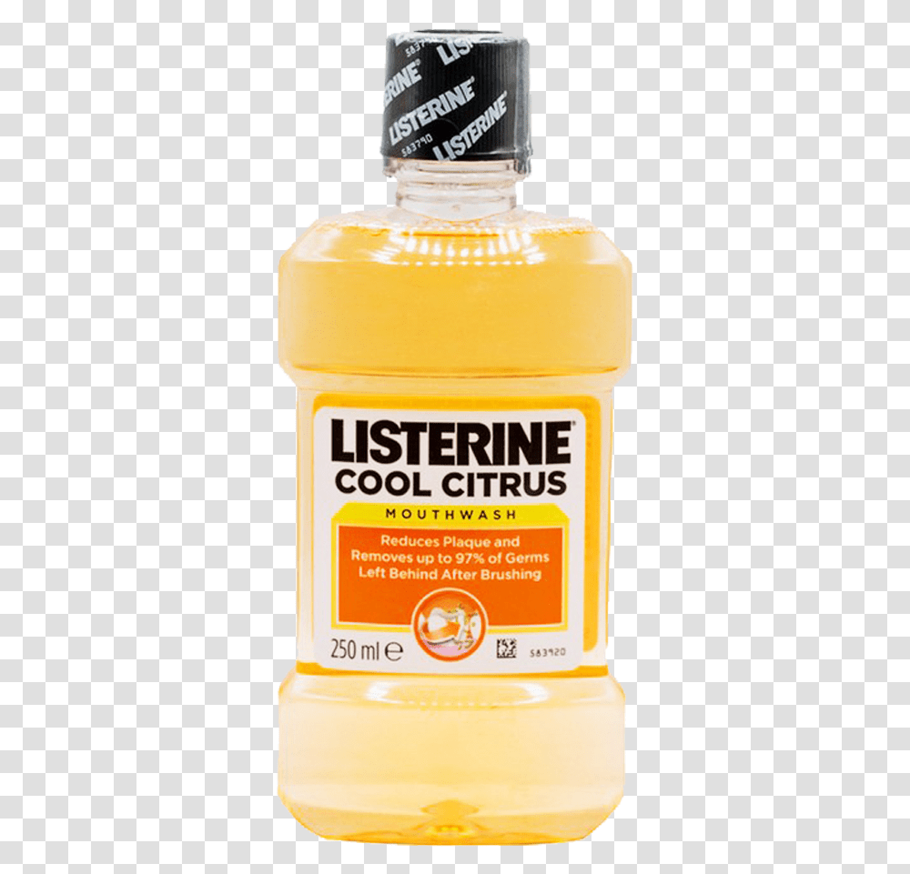 Listerine Bottle, Label, Food, Mustard Transparent Png