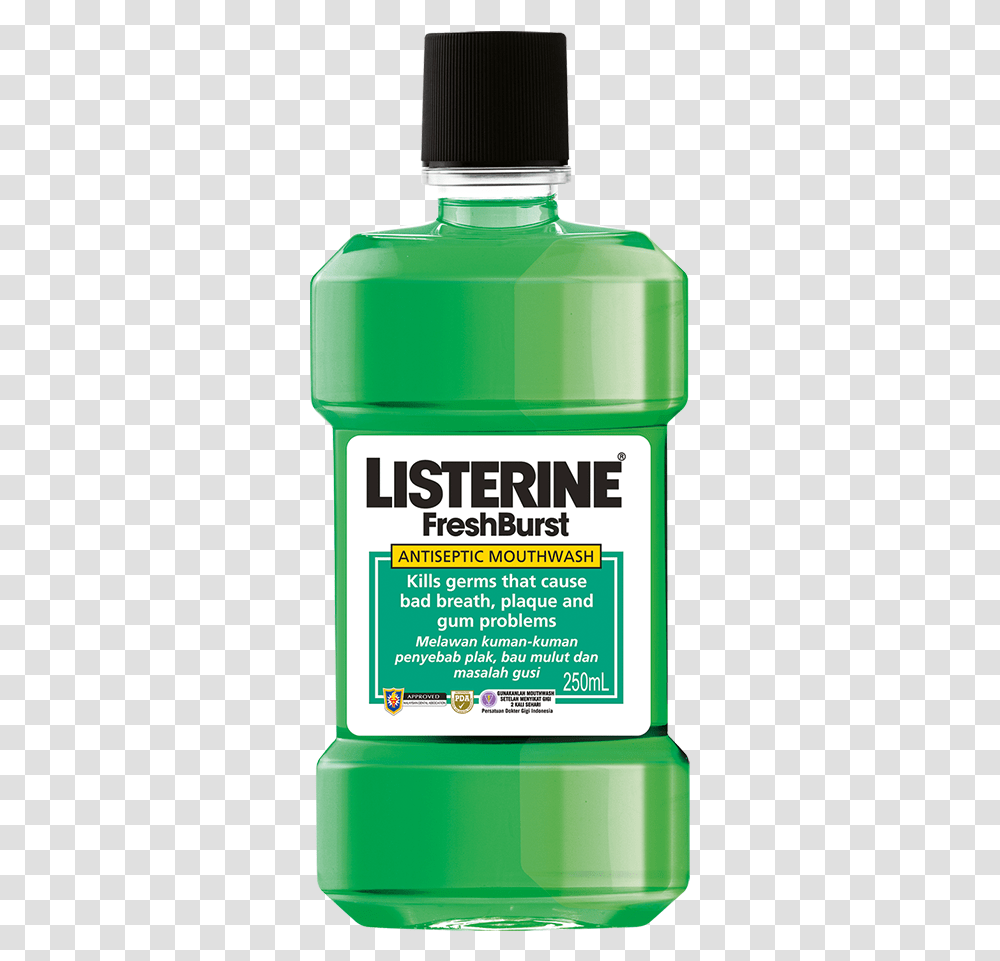 Listerine Freshburst Mouthwash, Cosmetics, Deodorant, Bottle, Label Transparent Png