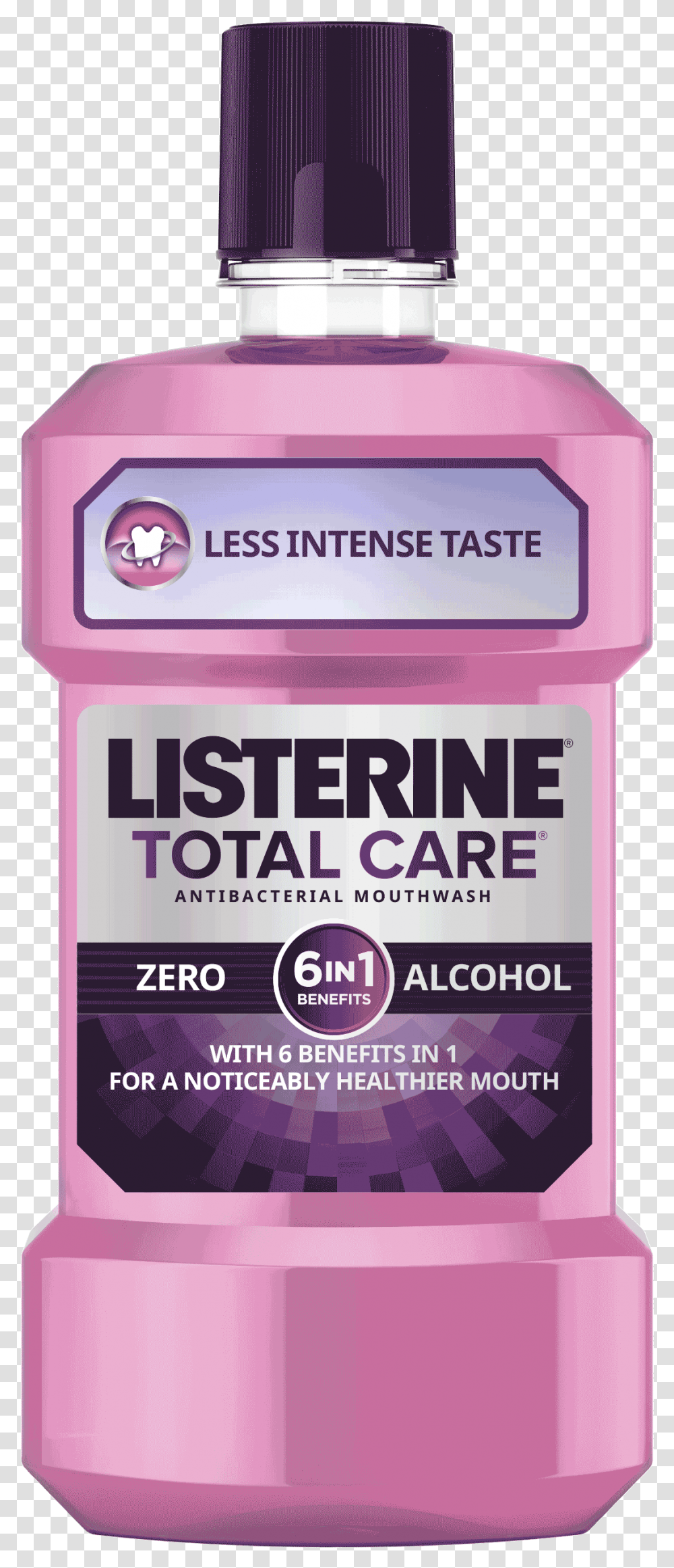 Listerine Total Care Zero Ph, Cosmetics, Label, Bottle Transparent Png