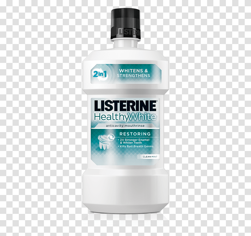 Listerinehealthy White Restoring Anticavity Mouthrinse Listerine, Cosmetics, Deodorant Transparent Png