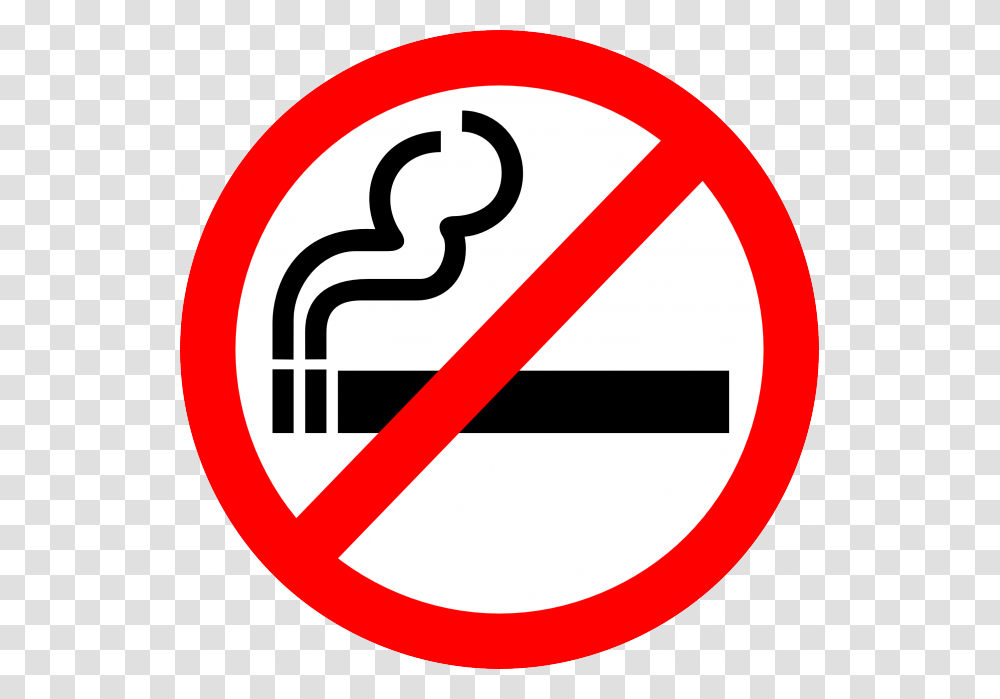Lit Cigarette No Smoking Cartoon, Sign, Road Sign, Advertisement Transparent Png