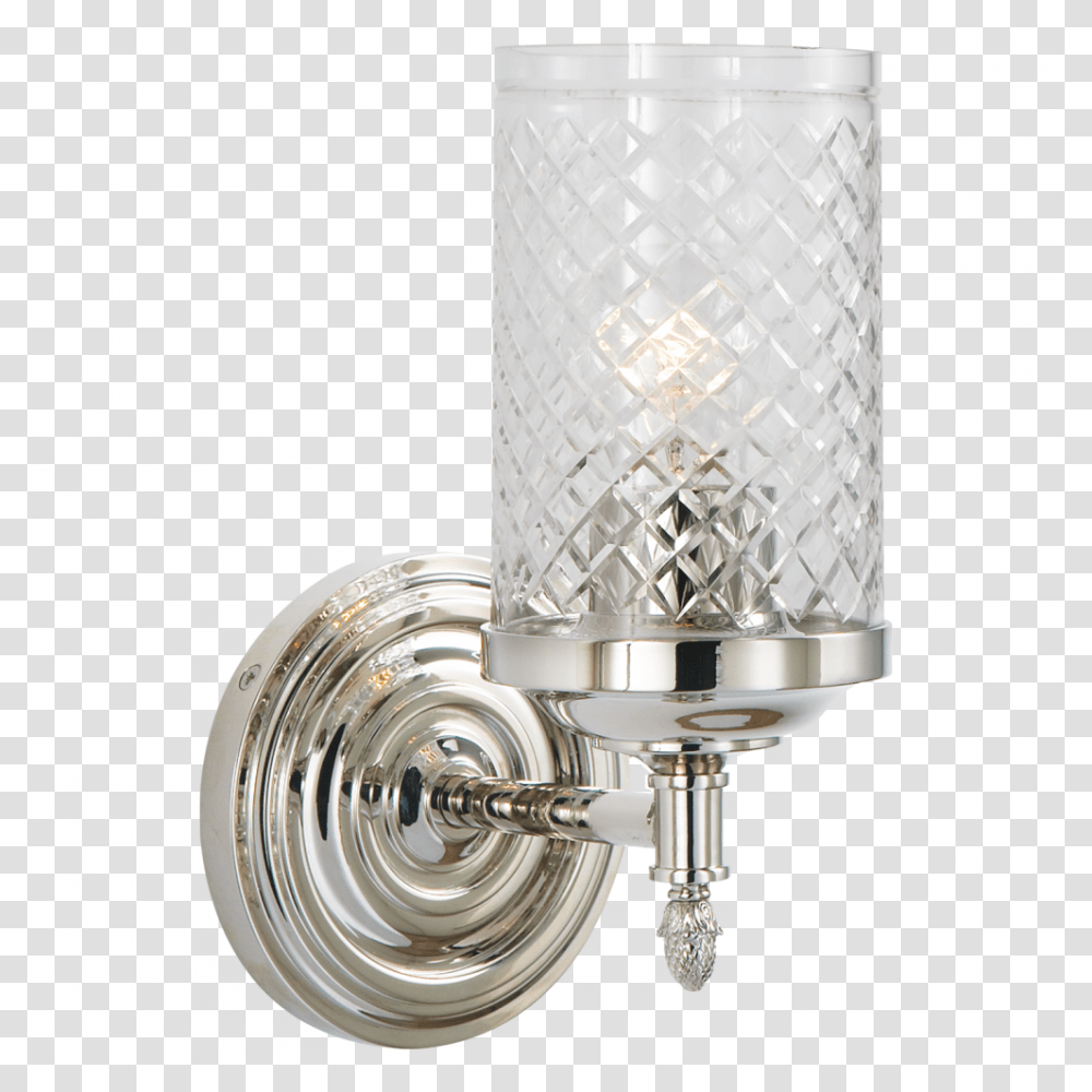 Lita Single Sconce In Polished Nickel With Cryst Ceiling Fixture, Lamp, Light Fixture, Lampshade, Sink Faucet Transparent Png