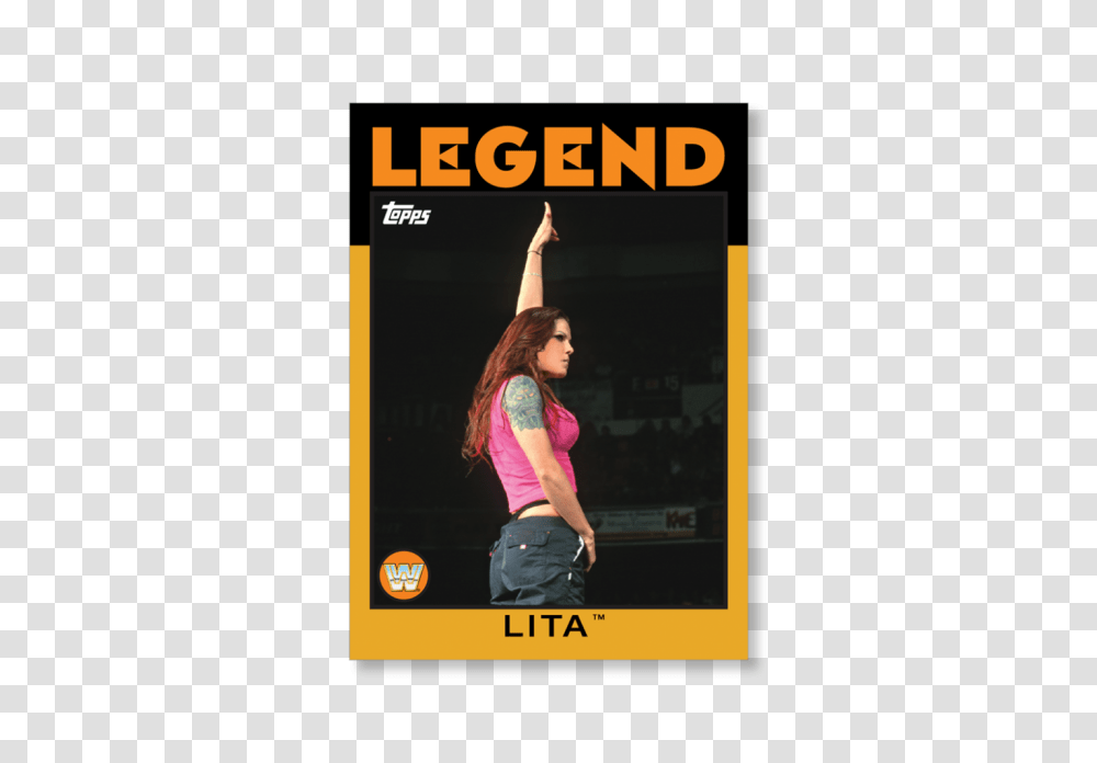 Lita Wwe Heritage Base Poster Gold Ed, Person, Dance Pose, Leisure Activities, Female Transparent Png