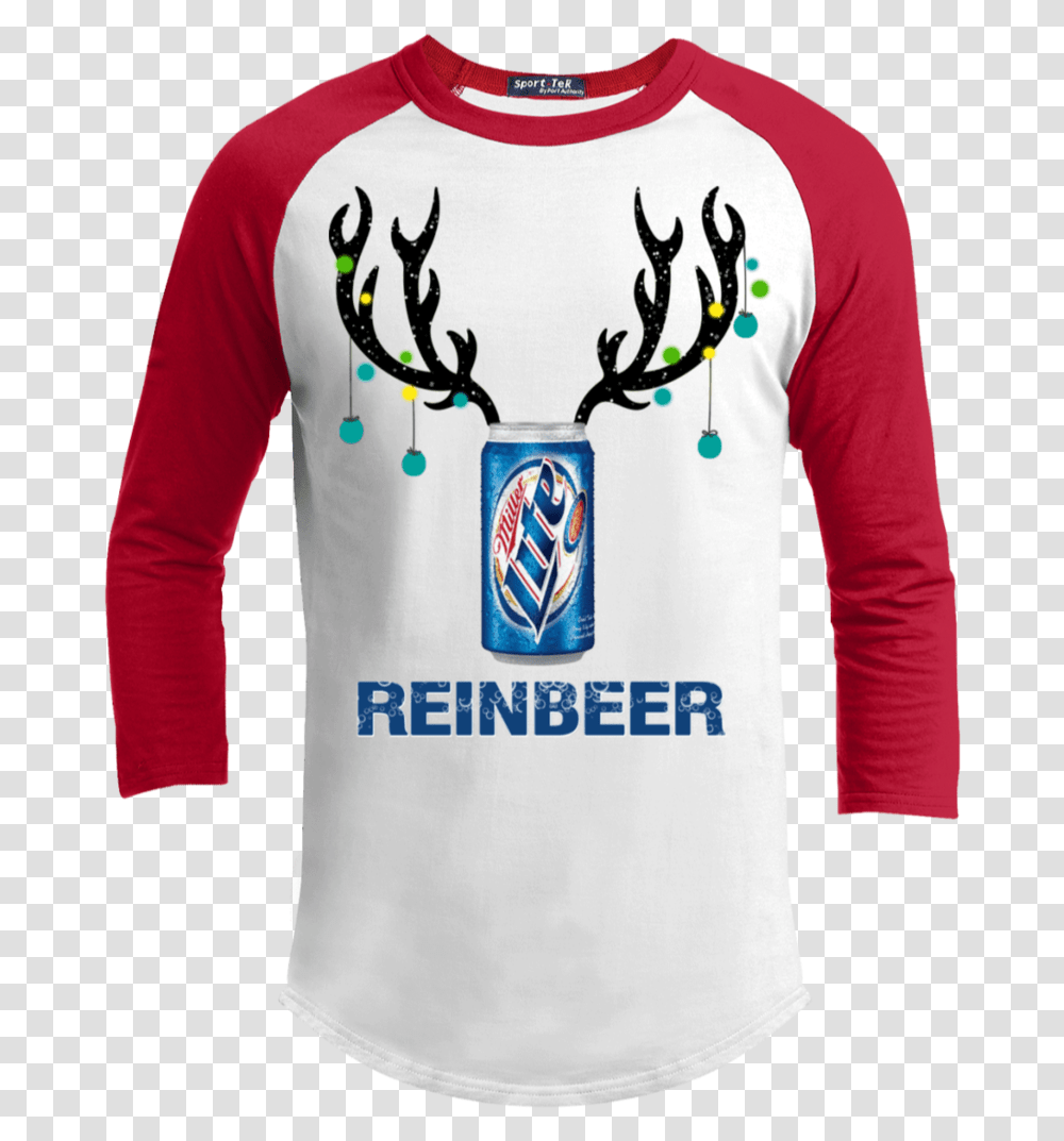 Lite Reinbeer Funny Beer Reindeer Christmas Sporty T Shirt Corona Beer Christmas Tshirt, Sleeve, Clothing, Long Sleeve, Jersey Transparent Png