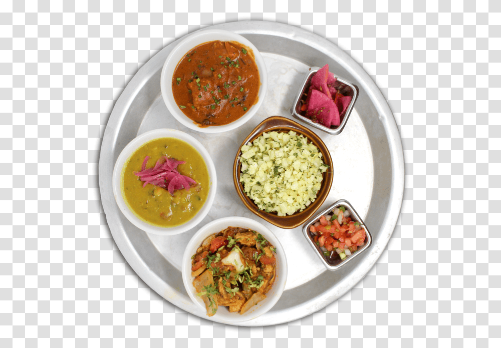 Lite Thali Riced Cauliflower Daal Lentils Kadhai Ezogelin Soup, Dish, Meal, Food, Bowl Transparent Png