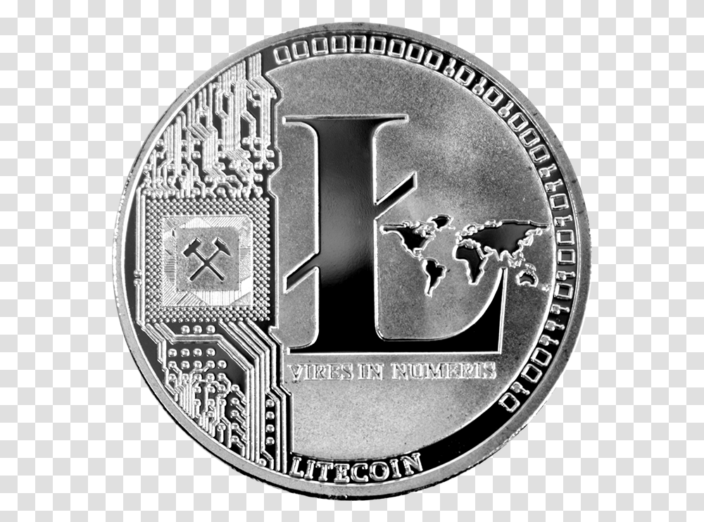 Litecoin Collectors Coin Silver Gold, Nickel, Money, Clock Tower, Architecture Transparent Png