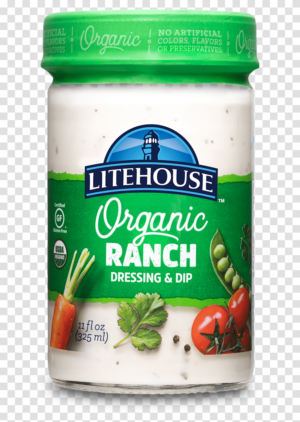 Litehouse Organic Ranch Dressing, Plant, Food, Vegetable, Mayonnaise Transparent Png