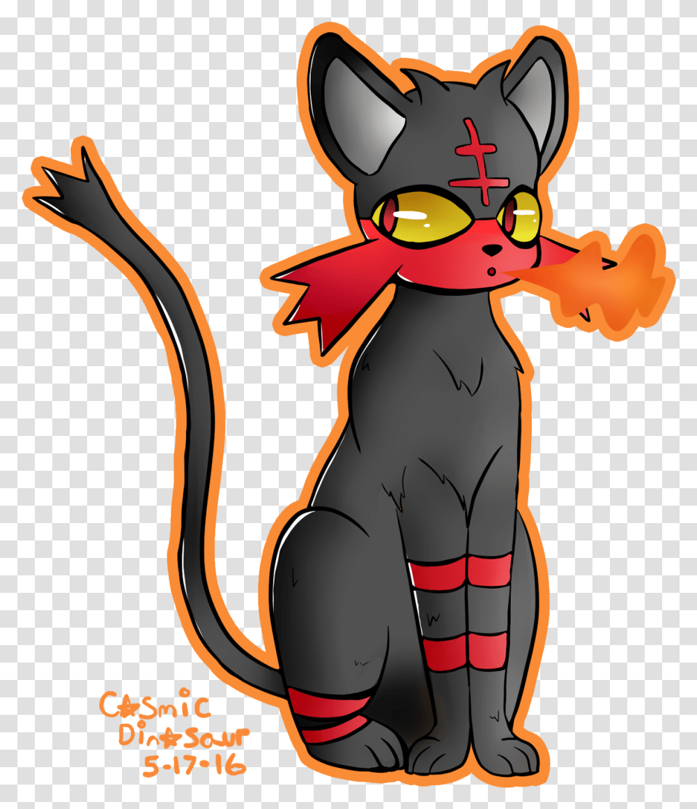 Litten From Pokemon Sun And Moon Watch Fictional Character, Animal, Mammal, Whip, Wildlife Transparent Png