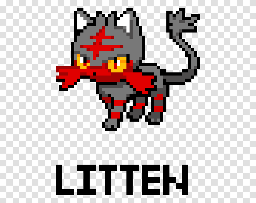 Litten Sprite Image Pixel Art Pokemon Litten, Text, Paper, Urban, Poster Transparent Png