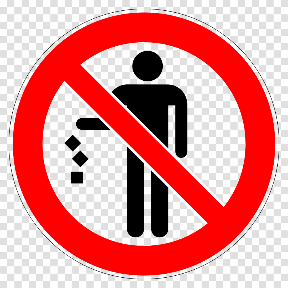 Litter Clipart Don T, Road Sign, Stopsign Transparent Png