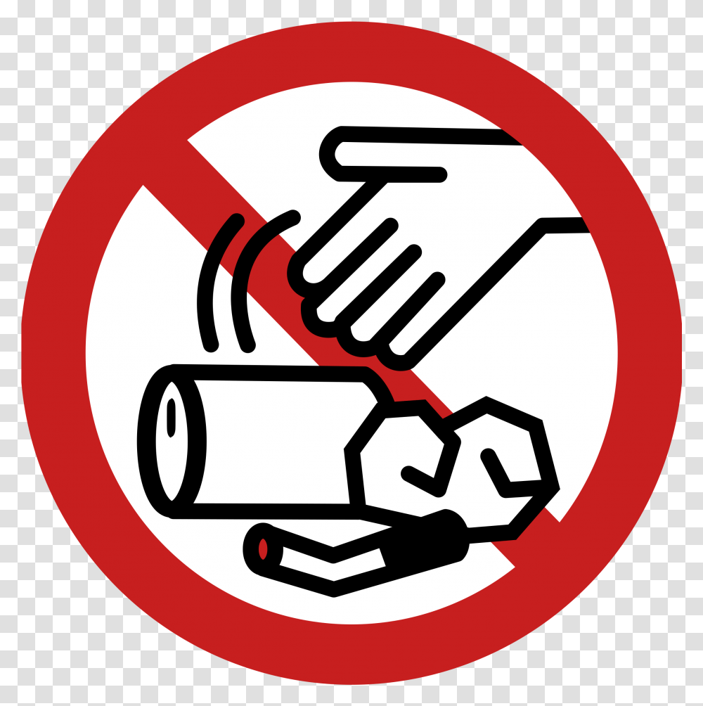 Litter Sign Clip Art Don't Throw Trash On The Ground, Label, Recycling Symbol Transparent Png